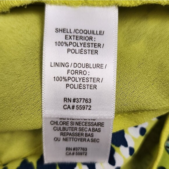 Laundry By Shelli Segal Flowy Skirt Midi Skirt High-low Green Blue Size 12 - Picture 8 of 14